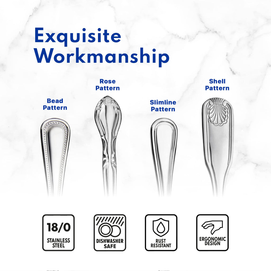 New Star Foodservice Rose Pattern 18/0 Stainless Steel Dinner Fork, 7.2-Inch, Set of 12, Commercial Grade