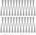 Skiennix 50 PCS Small Cream Horn Molds - 3.5 Inch Stainless Steel Pastry Cones with Cleaning Brush