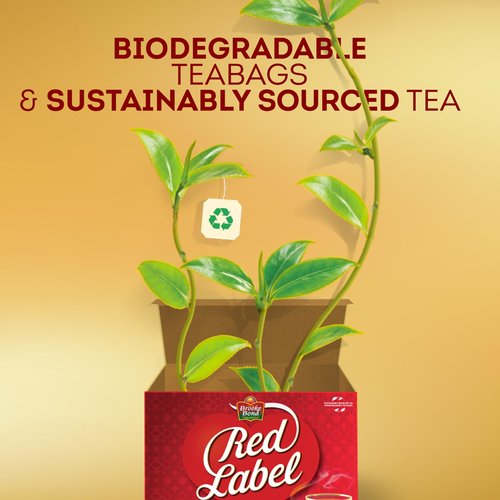 Brooke Bond Red Label | Premium Black Tea | Loose Tea | Rich Aroma | Compatible for Chai & Milk | 1800 Grams (Pack of 2)