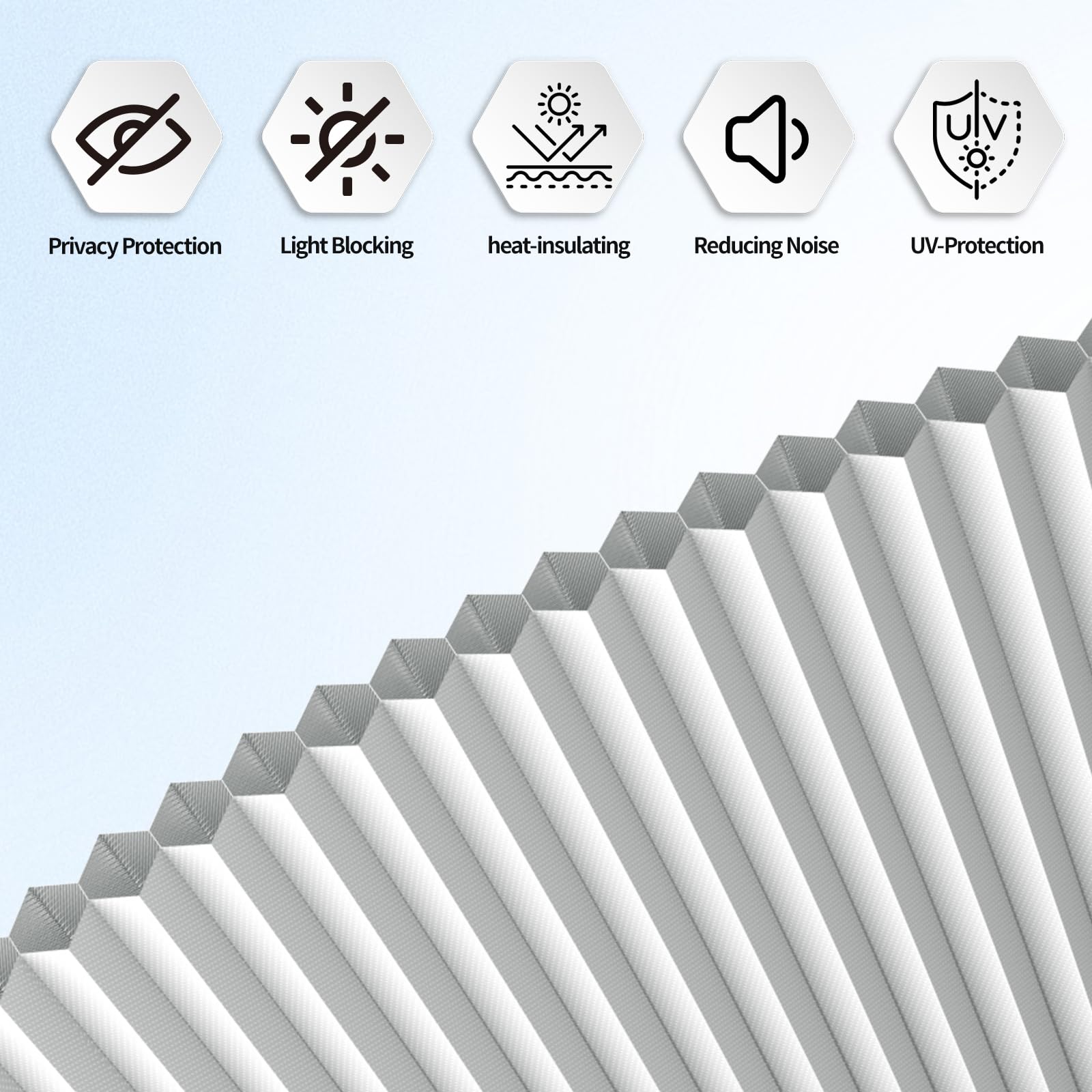 Myshade Arch Window Shades Half Circle Blackout Cellular Shades Cordless No Drill Blinds for Windows Half Moon Honeycomb Fabric No Tools Room Darkening Shades Easy Install (2PCS White 48" W X 24" H)