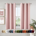 MIULEE Baby Pink Blackout Curtains - Thermal Insulated Room Darkening Drapes | 40 x 45 Inches, 2 Panels