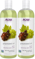 NOW Foods Grapeseed Oil - Light Silky Moisturizer for Sensitive Skin | 16 oz (Pack of 2)