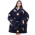 Aemilas Wearable Blanket Hoodie - Cozy Sherpa Blankets Sweatshirt Gifts For Women Men, Warm Fuzzy Hooded Blanket With Giant Pocket(Star)