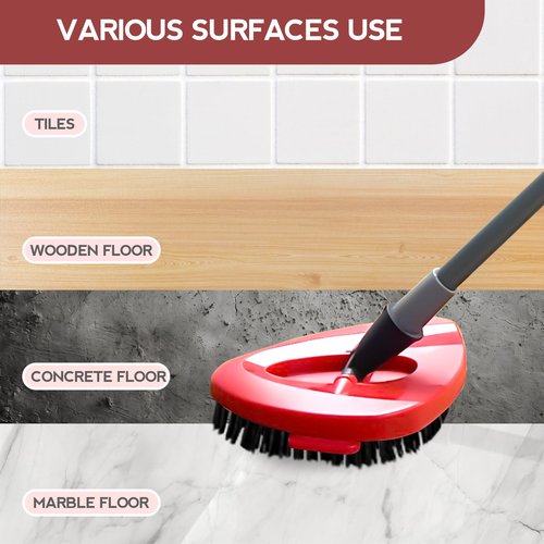 Oceda Scrubber Mop Head, Compatible with RinseClean 2-Tank System, 2 pcs Scrub Brush, Floor Scrubber Hard Bristle Cleaning Brush for Bathroom, Kitchen, Tub, Floor and Tile
