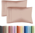 Skiennix Queen Pillow Cases Set of 2 | Ultra Soft Hotel Quality, Wrinkle-Free, Stain Resistant - Mauve