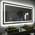 LOAAO LED Bathroom Mirror - 60x36 Inch, Dimmable & Anti-Fog, Backlit & Front Lit, Tempered Glass