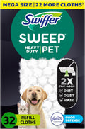 Sweep + Mop Dry Pads Refill - Heavy Duty Multi-Surface Floor Cleaner for Home & Pet | 32 Count