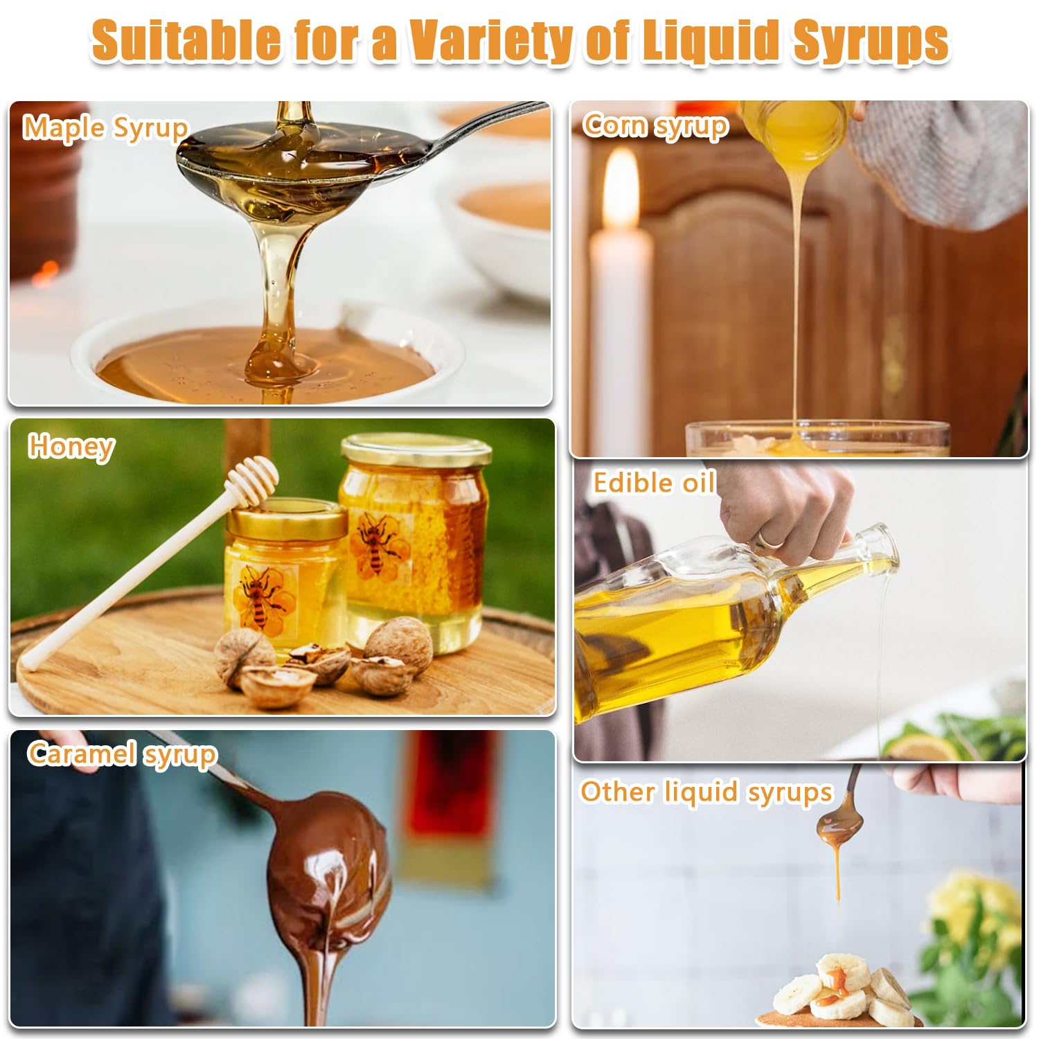 Ecopandy Honey Dispenser 12Oz No Drip with Base 2026 Upgrade, Glass Honey Jar pot with Handle, Syrup Dispenser for Coffee or Tea, Mess Free Honey Dispenser for Honey and Syrup, Honey Container