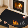 Fireplace Mat, 2' x 3'6'' x 0.06'' Fireplace Rugs Fire Resistant, Fiberglass and Non-Slip Bottom Hearth Rugs for Fireplaces Fire Resistant, Hearth Pads for Wood Stove Fireplace Indoor Outdoor, Black