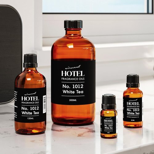 AirScent Hotel Diffuser Oil No. 1012 | Premium White Tea Fragrance for Ultrasonic Diffusers - 10 mL Glass Bottle
