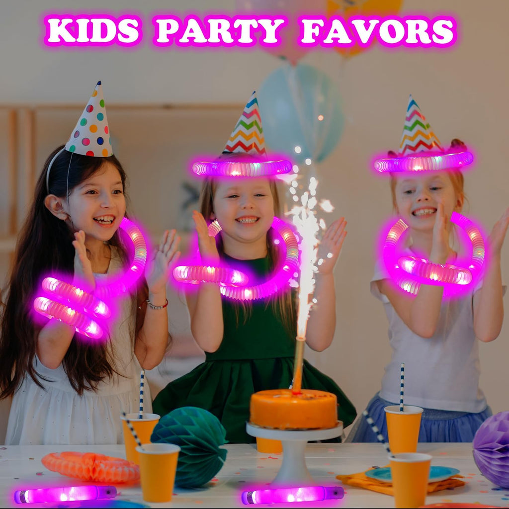 Skiennix Pink Glow Sticks - 24 PCS Party Favors & Accessories for Kids' Graduation & School Events