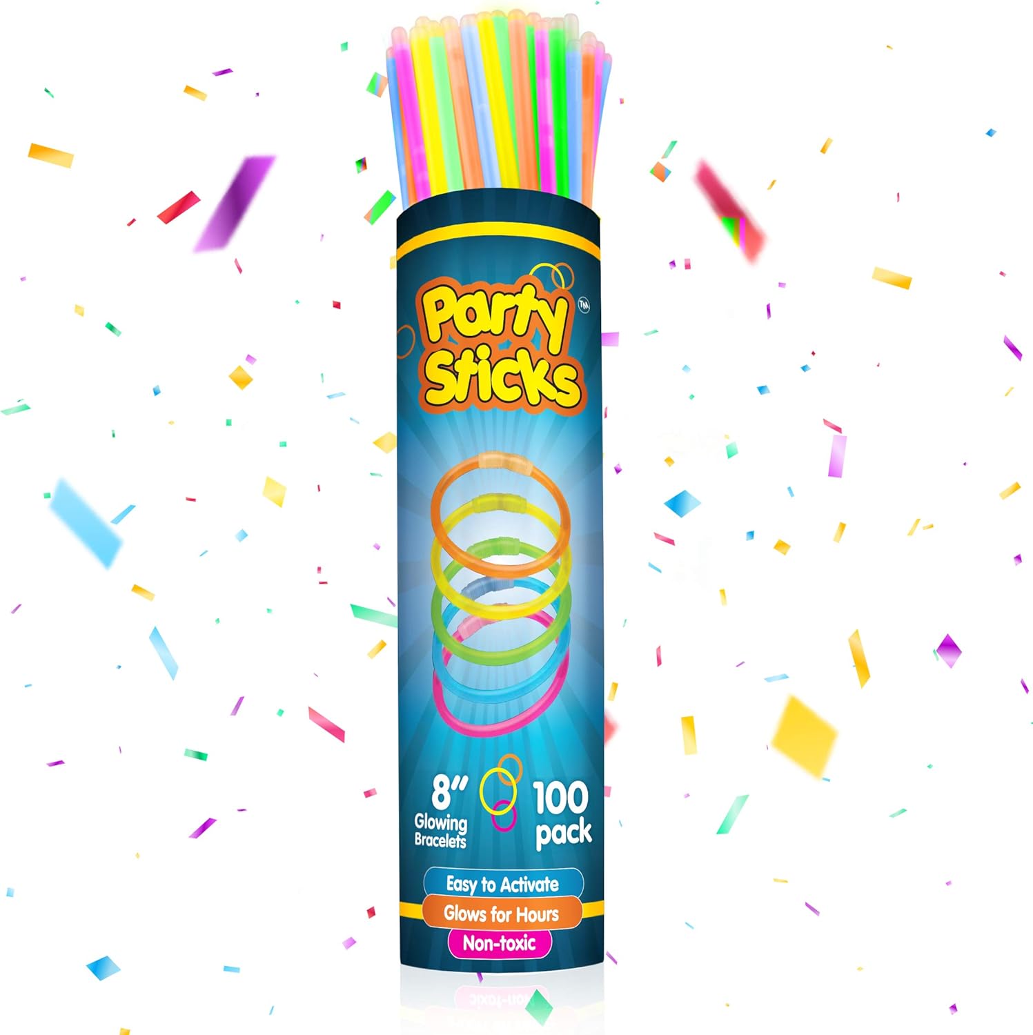 PartySticks Glow Sticks - Vibrant Bulk Party Favors for Unforgettable Celebrations