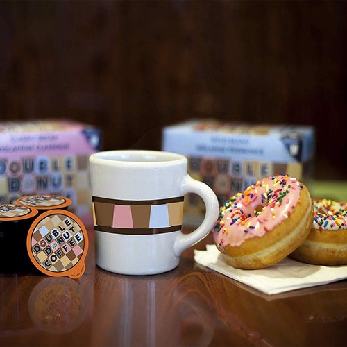 Double Donut Coffee Flavored Coffee Pods, Vanilla Bean Single Serve Coffee For Keurig K Cups Machines, Medium Roast Vanilla in Recyclable Pods, Hot or Iced, 96 Count Value Pack