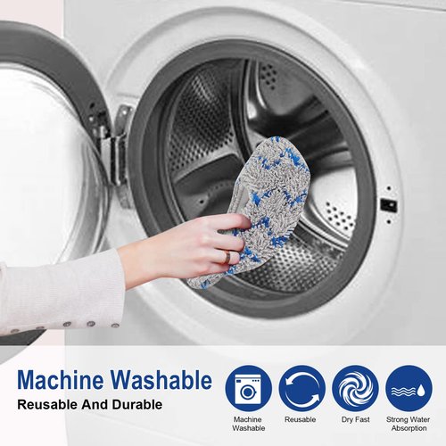 Mop Pads Compatible with Ecovacs Deebot X1/X2/T10/T20/T30 Omni, T30S/N30 Series Robot Vacuum and Mop Cleaner - Reusable and Washable Replacement Mop Head Cloth（4 Pack）