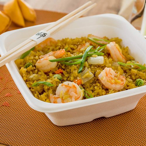 Restaurantware Pulp Tek 24 Ounce Bagasse Containers 100 Grease Impervious Salad bowls - Lids Sold Separately Microwavable White Bagasse Containers Reinforced Rim Sturdy For Salads Or More