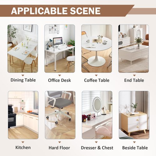 LovePads Clear Table Cover Protector, 40 x 108 Inch 2mm Thick Plastic Table Cover, Table Protector for Dining Room Table, Waterproof Dresser Cover Top for Kitchen, Coffee, Writing Desk