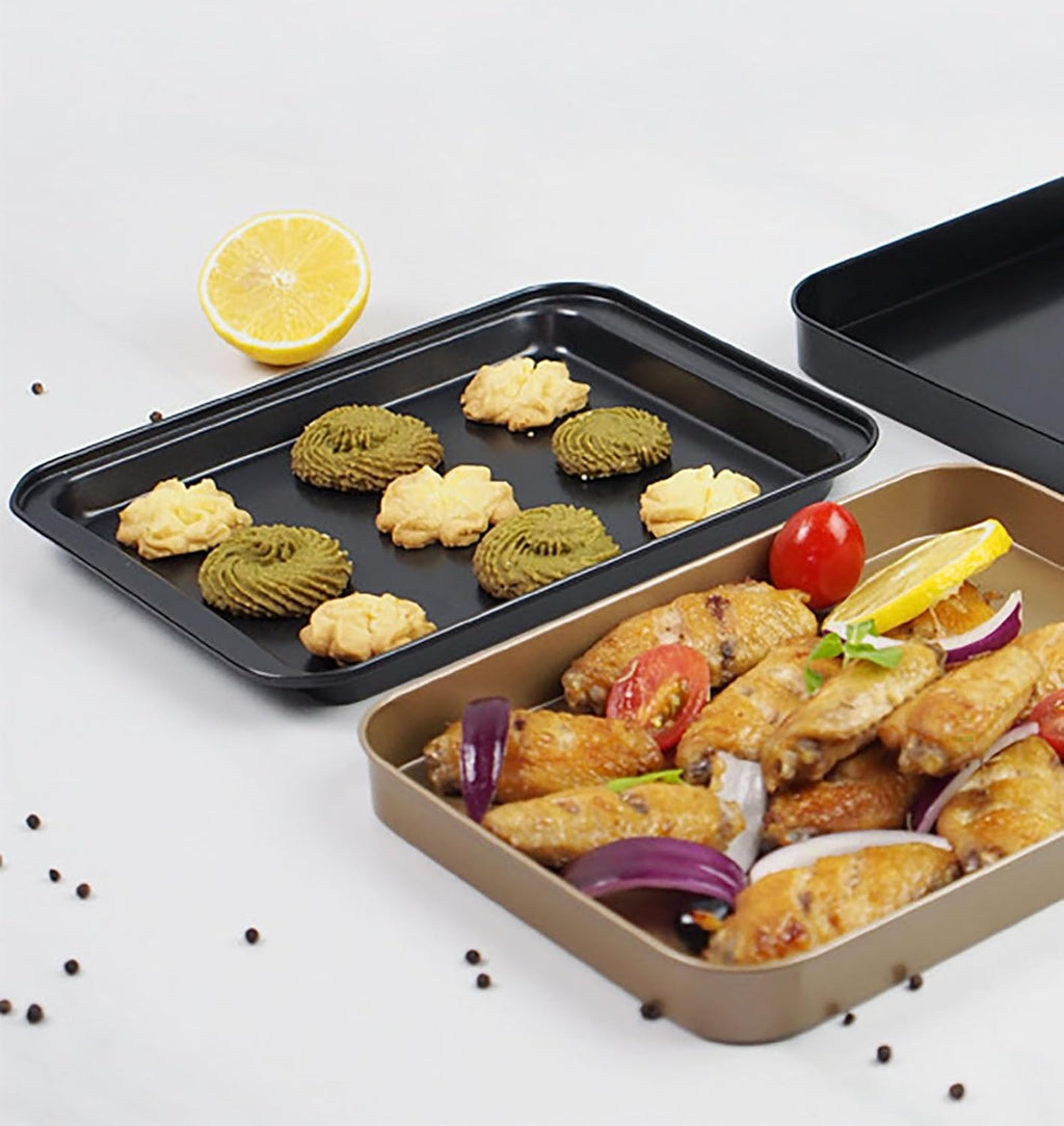 Skiennix Cookie Baking Sheet - 9.5 Inch Nonstick Iron Plate for Cookies, Roasting & Baking