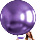 PartyWoo Metallic Purple Balloons - 36 Inch Chrome Latex Helium Balloons for Celebrations | 4pcs