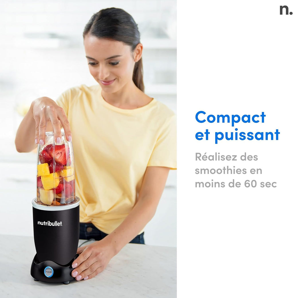 Nutribullet Pro+ Personal Blender - 1200 Watt Power with Pulse Function | Sleek Black Design