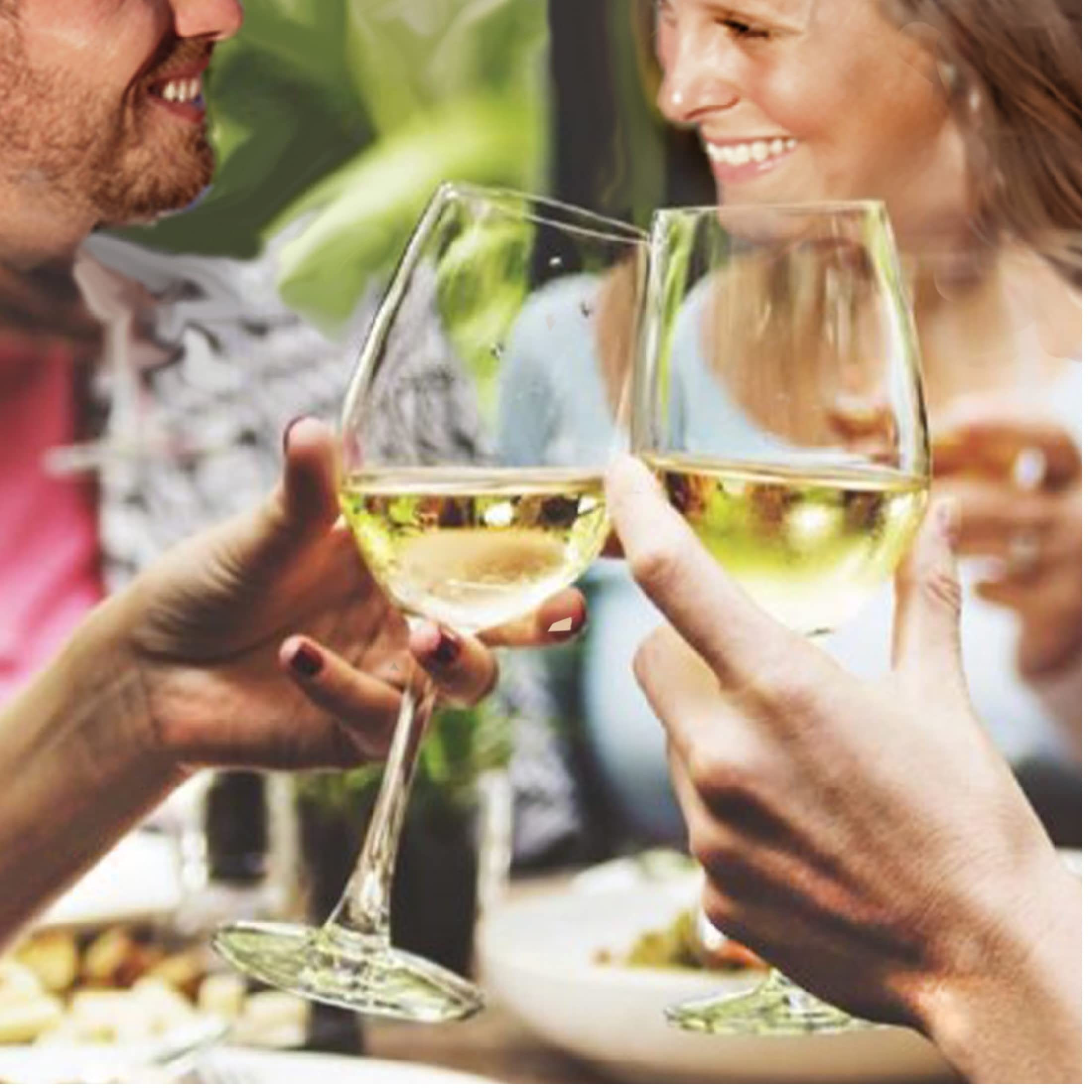 Lily's Home Unbreakable Chardonnay Wine Glasses, Made of Shatterproof Plastic and Ideal for Indoor and Outdoor Use, Reusable 12oz. Set of 4