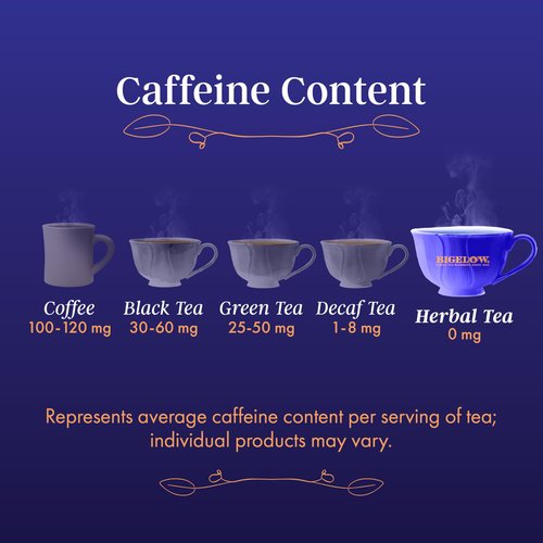 Bigelow Tea Vanilla Midnight Butterfly Pea Flower, Caffeine Free (Pack of 6), 108 Total Tea Bags