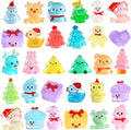 DIYDEC Mini Christmas Luminous Figurines - 40 Glow in The Dark Resin Miniatures for Holiday Decor