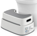 MR.SIGA Toilet Stool - Heavy Duty Anti-Slip Bathroom Step for Adults & Kids | Off-White & Dark Gray