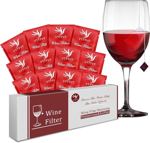 12 Pack Wine Sulfite Filters, Wine Lover Ideas Gifts for Party Wine Purifier To Remove Sulfite And Histamine, Wine Filter for Sulfite Histamine Purifier, Valentines Day Gifts for Him Her Men Women