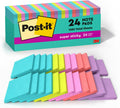 Post-it Super Sticky Notes - 24 Pads, 3 x 3 In. | Supernova Neons Collection with 2X Sticking Power