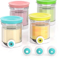 Togameoy Creami Swirl Containers NC701 NC701C + Swirl Nozzle Compatible with Ninja Swirl CREAMi Ice Cream and Soft Serve Maker, Creami Swirl Pints, Food-grade, Dishwasher Safe, 4 Pack, XSK7PNTLD2