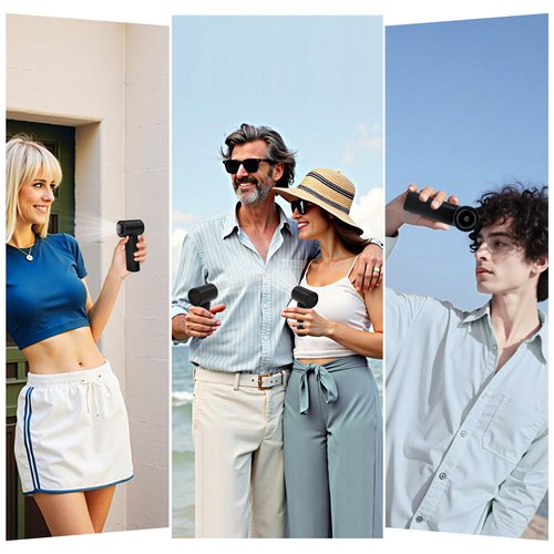 Portable Handheld Turbo Fan, 5 Gear Wind, LED Display, 4500mAh USB Rechargeable Hand Held Personal Fan, 15H Max Cooling Time, Suitable for Travel/Camping/Outdoor/Music Festival Summer Pocket Mini Fans