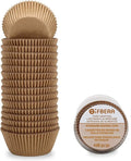 Gifbera Natural Parchment Paper Cupcake Liners - 400-Count Unbleached Greaseproof Baking Cups
