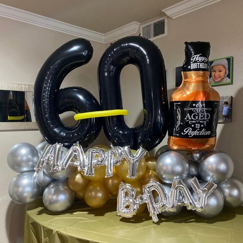 Black Number 0 Balloon by [Brand Name] - 40 Inch Large Foil Mylar Helium Balloon for Birthday & Celebration