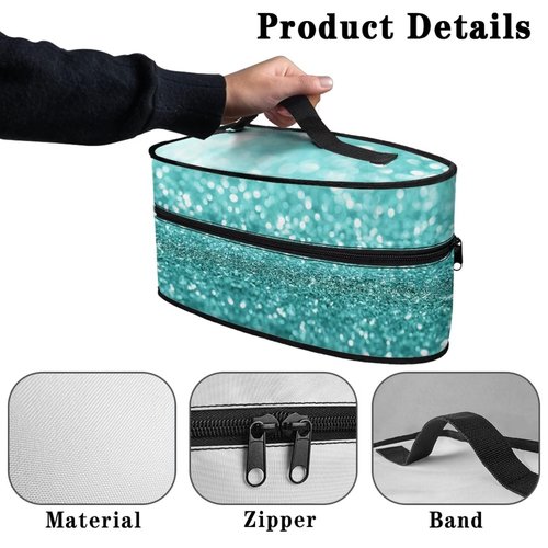 Maiyoinou Steam Iron Storage Bag with Zipper Handle Foldable Portable Iron Storage Case Protective Carrying Bag Universal for Most Iron, Starlight