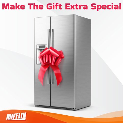 Mifflin-USA Big Car Bow - Matte Red 30 Inch Gift Bow | Giant Birthday & Christmas Car Decor with Suction Cups