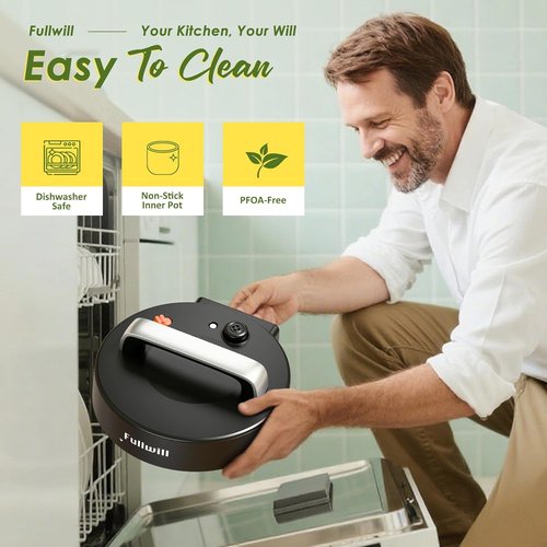 Fullwill 9-in-1 Electric Pressure Cooker - 2026 Upgrade with 12 Presets, Nonstick 6-Quart Pot