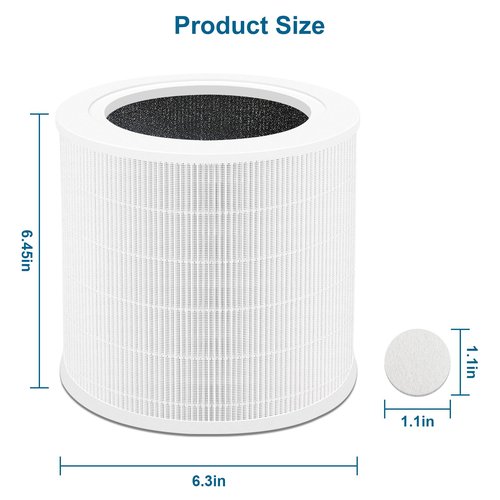 2 Pack A2001 Replacement Filter,Efficiency 3-In-1, Compatible with 2001 Air Puri-fier filter replacement,Compared to Part NO#AF-2001 Activated Carbon Filterst, Compatible with A2001 Filter