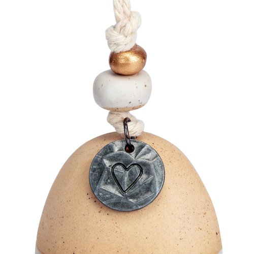 Demdaco Remembrance Gold Tone 2.5 inch Stoneware and Wood Mini Inspired Bell