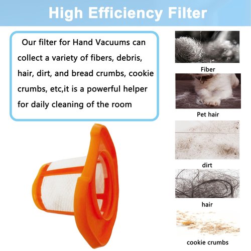HHVKF10 Filter Accessories Compatible with BLACK And DECKER Handheld Vacuum Cleaner Fit for Models HHVK HHVK320J HHVK320J10 HHVK320JZ01 HHVK515J HHVK515JP HHVK515JP07 HHVK515J00FF HHVK415B01
