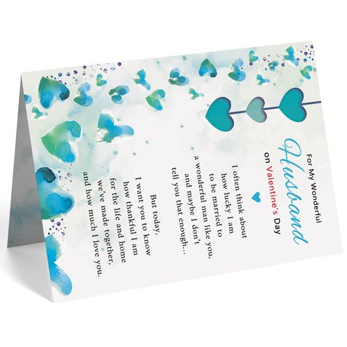 Missonemi Husband Valentines Day Card, Funny Valentines Cards Gifts for Husband from Wife-8x5.3 Inches, Double-Sided