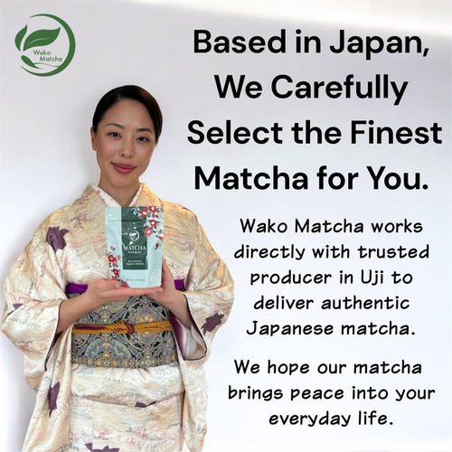 Wako Matcha, Single-Origin Uji Matcha from Kyoto, Japan (40g / 1.4 oz) – First Harvest, Authentic Ceremonial Grade, Green Tea Powder for Your Daily Morning Boost, Café-Quality Hot or Iced Matcha and Lattes, Unsweetened, Gluten-Free