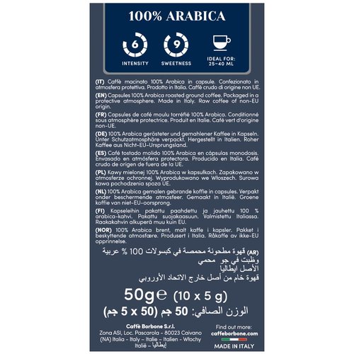 Caffè Borbone 100% Arabica Aluminum Capsules Compatible with Nespresso Original Machines, Medium Roast, 100 Count