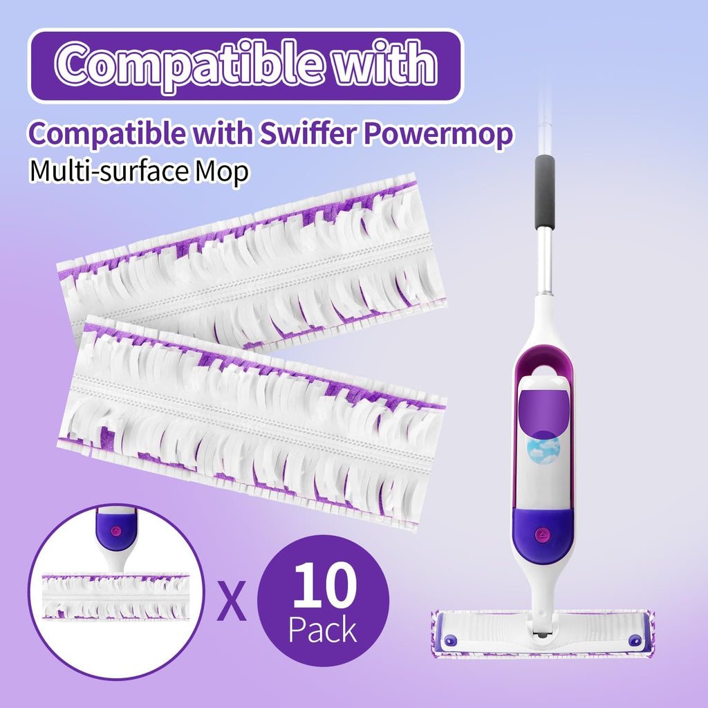 Swiffer Power Mop Pads - Disposable Multi-Surface Cleaning Refills for Wood Floors | 10 Count