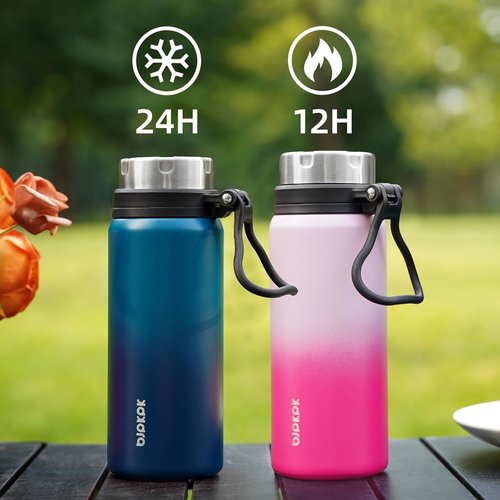 BJPKPK Stainless Steel Water Bottle - 25oz Insulated Thermal Flask | Double Wall Leakproof Design, Laguna