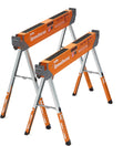Bora Portamate Speedhorse XT Sawhorse Pair - Heavy-Duty Adjustable 30-36 Inch Legs | Metal Top for 2x4s