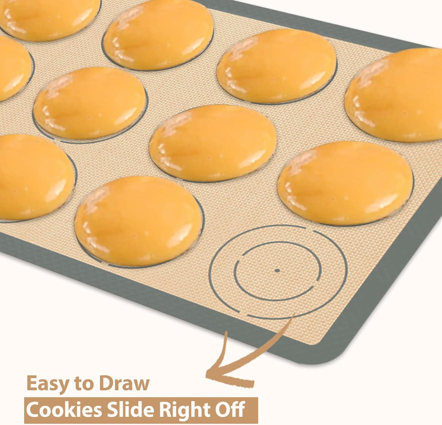 Skiennix Silicone Baking Mat Set of 6 - Non-Stick Baking Sheets for Macarons, Cookies & More