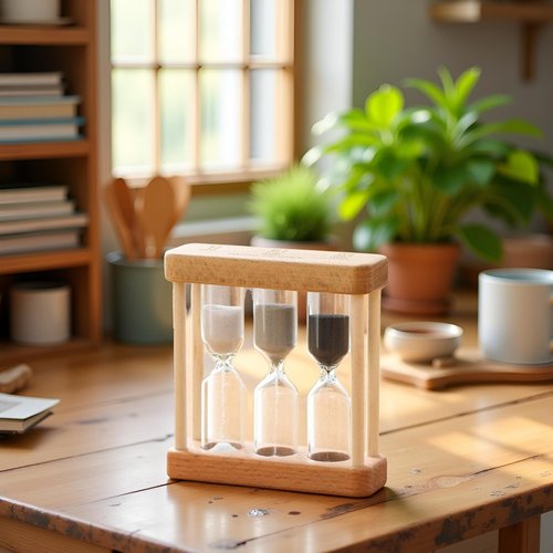 Wooden 1/3/5 Minute Sand Glass Hourglass Timer Clock Home Decor Kitchen Tools Gift for Childern Simple Style Timers