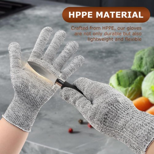 Oyster Shucker Set, 2-Piece Professional Oysters Shucking Knives and Cut Resistant Gloves for Oysters, Clams & Shellfish Opener Kit for Home Kitchen, Oyster Bar & Seafood Party