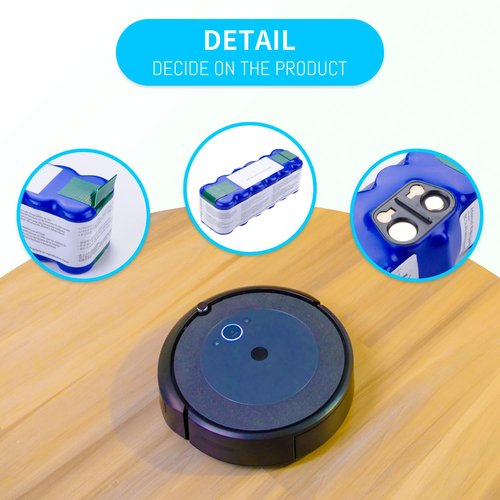 ANCBD Replacement NiMH Battery for iRobot Roomba 500 510 521 527 530 531 532 533 535 536 600 610 618 620 650 655 660 700 760 770 780 790 800 870 871 880 R3 Pet Series Blue 14.4V/4400mAh (Blue)
