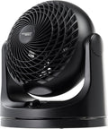 IRIS USA WOOZOO Desk Fan - Oscillating Air Circulator with 3 Speeds & 112° Tilt - Quiet & Compact for Bedroom/Office, Black